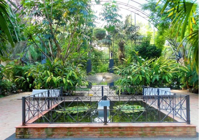 Brunnen im Botanischen Garten von Valencia.