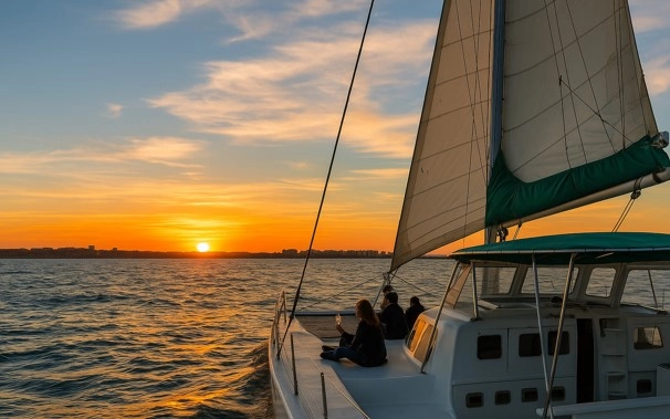 Mit dem Katamaran entlang der Küste von Valencia segeln