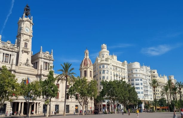 Rathausplatz (Plaza del Ayuntamiento) in Valencia