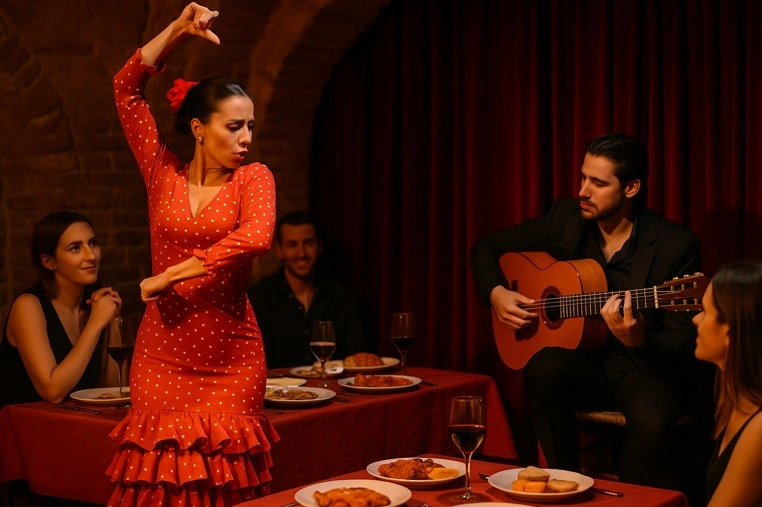 Flamenco-Show mit Abendessen in Valencia