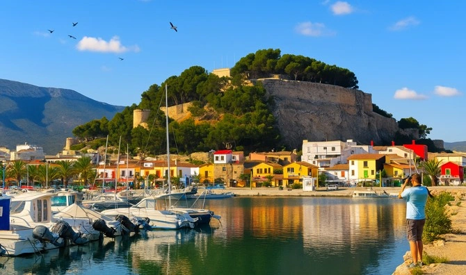 Dénia, mit seiner Küste, seinen Booten, seinen malerischen Häusern und seiner Vegetation