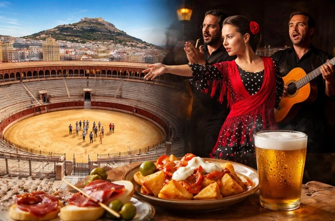Bild von Alicante mit der Stierkampfarena, Flamencotanz und Tapas.